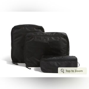 Vera Bradley Essential Packing Cubes: Set of 3 in Moonless Night (Black)